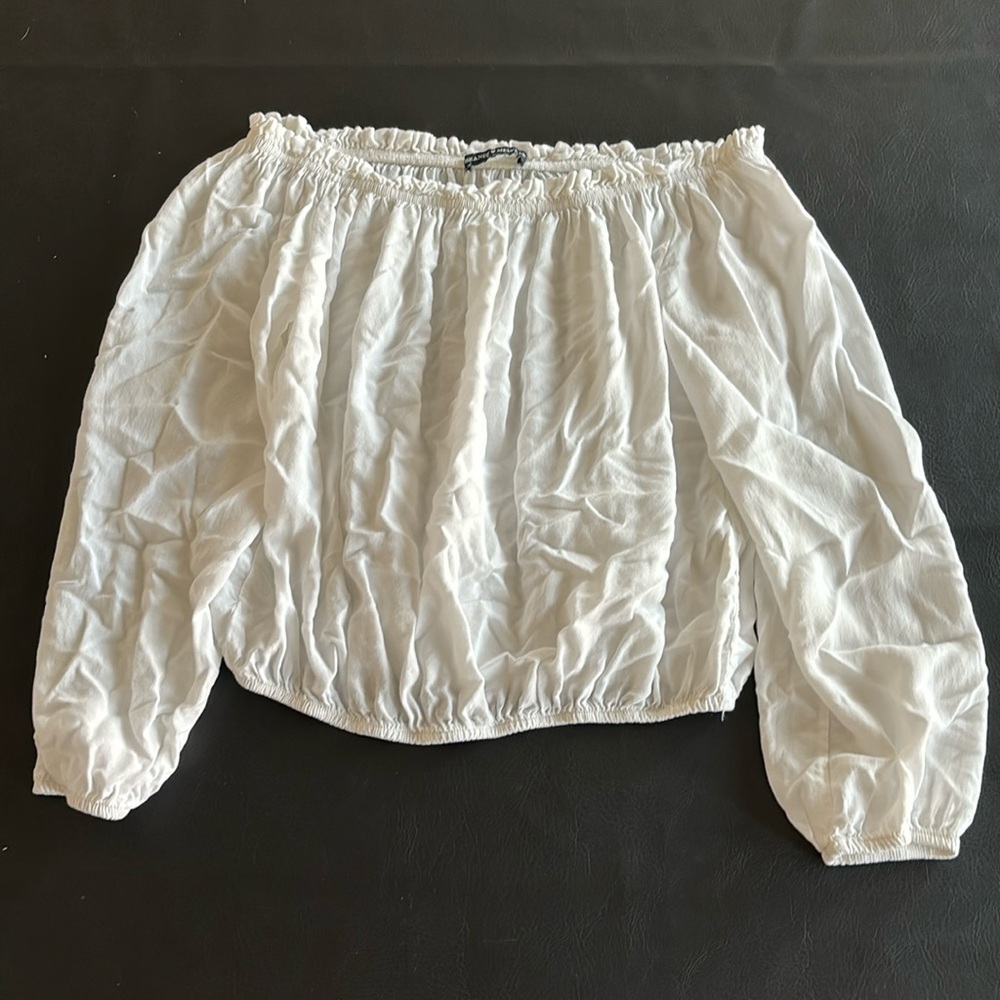 Brandy Melville flowy white blouse